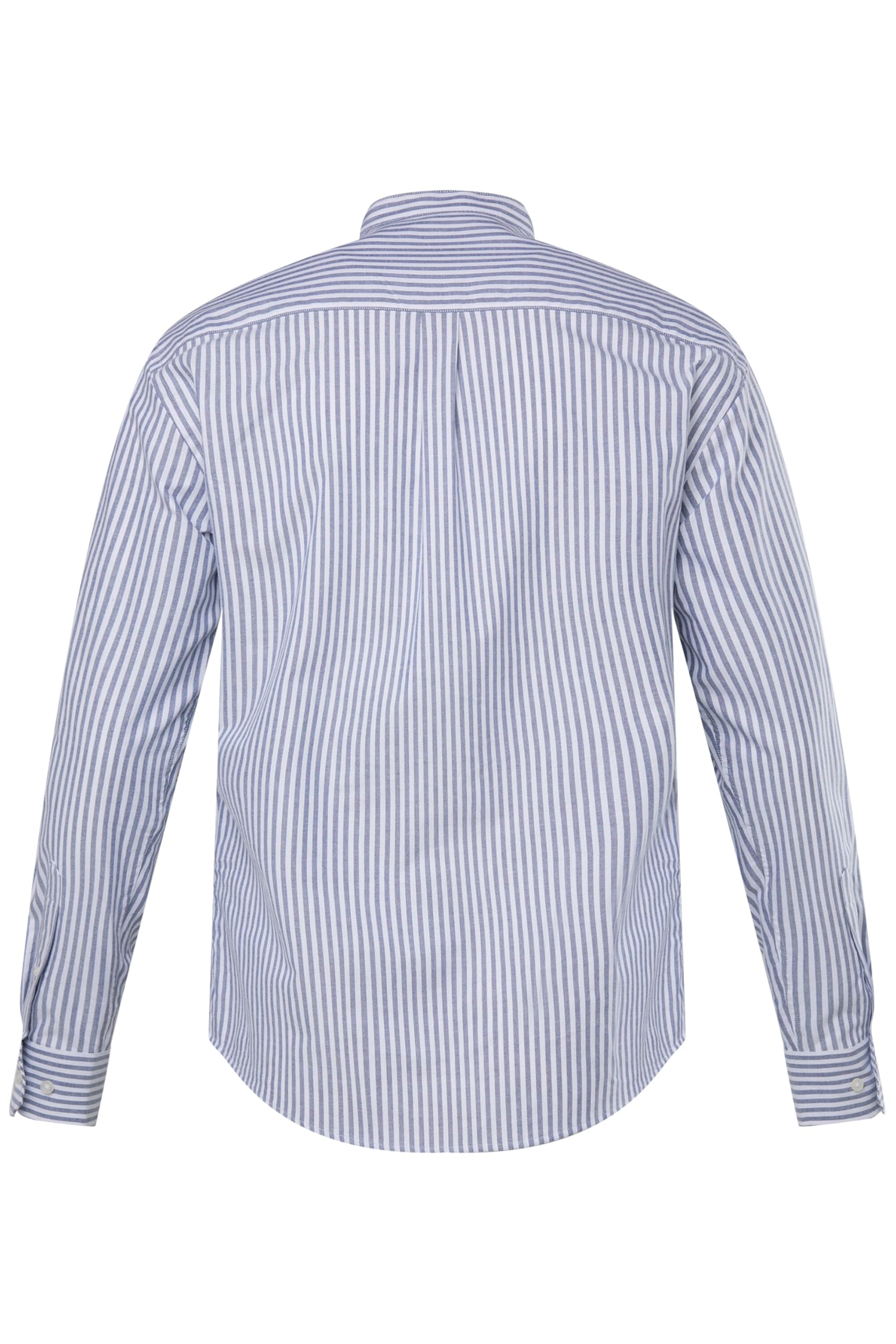 JP 1880 Camicia A Righe Colletto Alto MF Oxford 1/1 Camicia Uomo