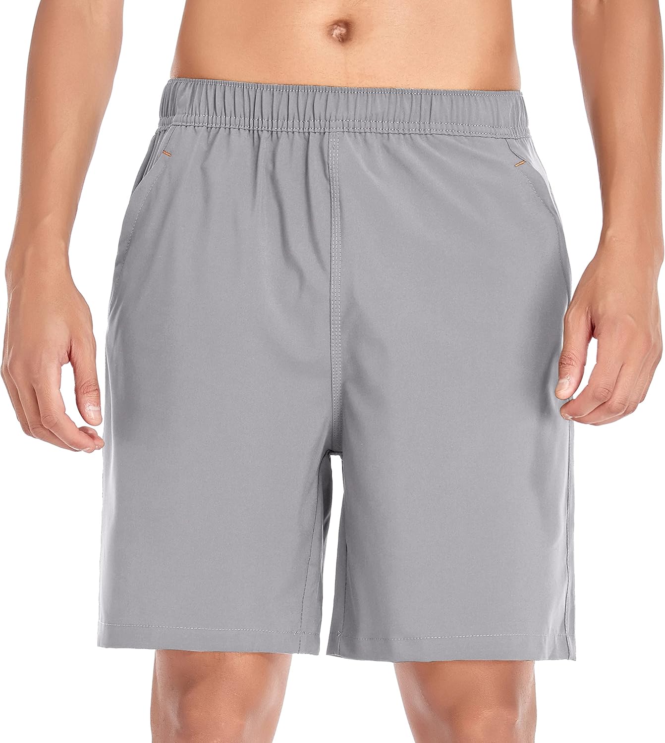 Men's Gym Shorts Sports Quick Dry Workout Running or Casual Training Short with Zipper Pockets - Image 3