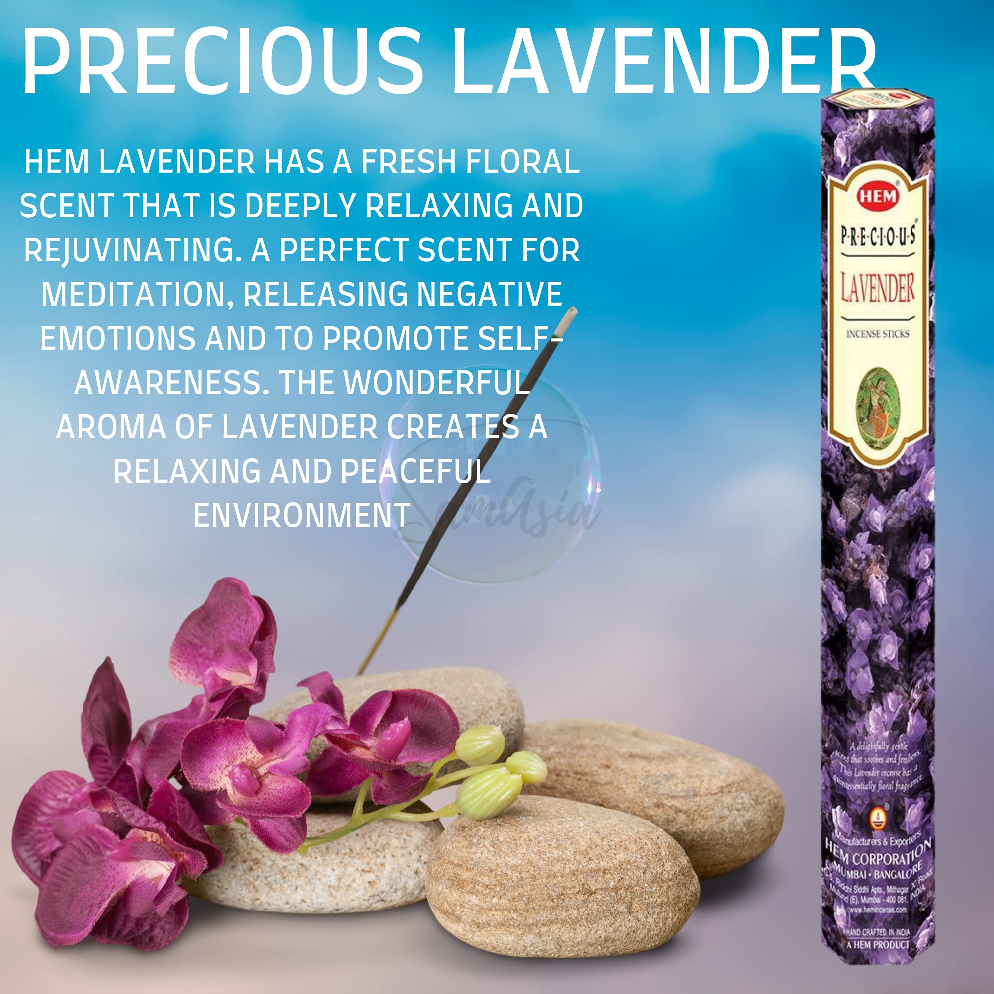 Wierook cadeaus set - houder en geurstokjes - Mystic Yoga geur