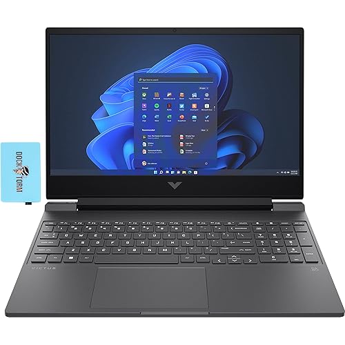 HP Victus 15.6" 144Hz FHD IPS Gaming Laptop 12th Gen (Intel i5-12450H 8-Core, 8GB DDR4, 1TB PCIe SSD, GeForce GTX 1650 4GB, WiFi 6, Bluetooth 5.2, Win 11 Home) with Hub