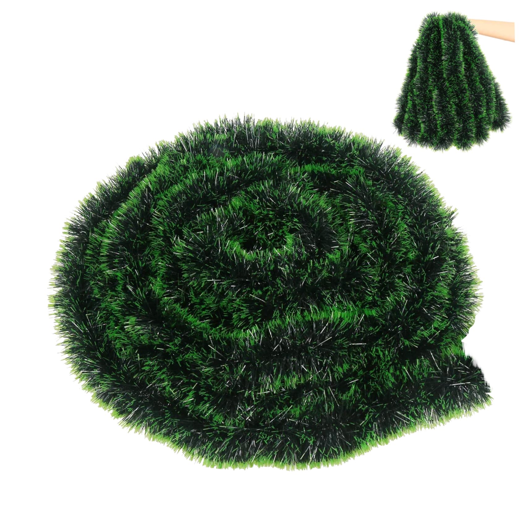 CAKEEYUM Christmas Garland Christmas Wreath Tinsel Garland