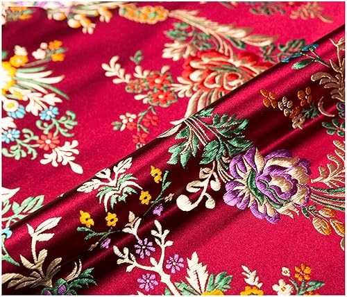 Tela de alta calidad, seda de 29.5 in de ancho de satén de seda para costura, ropa interior Wprom Bset Vendido por el metroazufaifo rojo