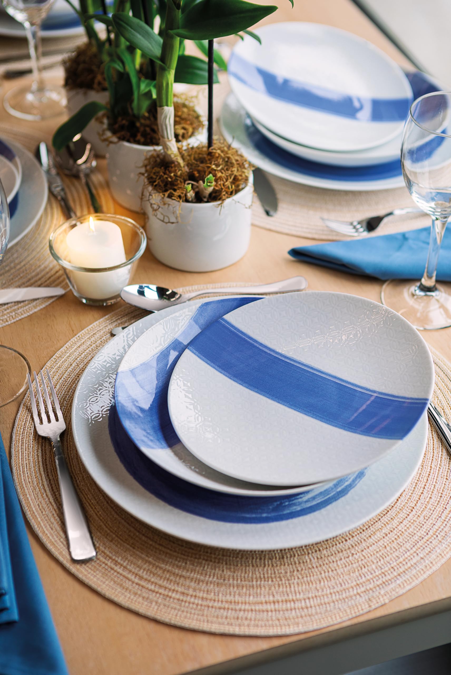 Tramontina Juego de Platos Hondos Porcelana Soho 22 cm 6 piezas