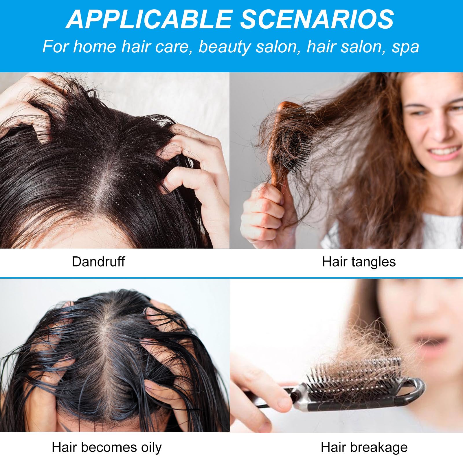 Instrumento Profesional Para El Manejo De La Cabeza, Dispositivo PortáTil Para El Cuidado Del Cuero Cabelludo, Analizador MicroscóPico De 200 Aumentos De La Piel Y El Cabello, Blanco