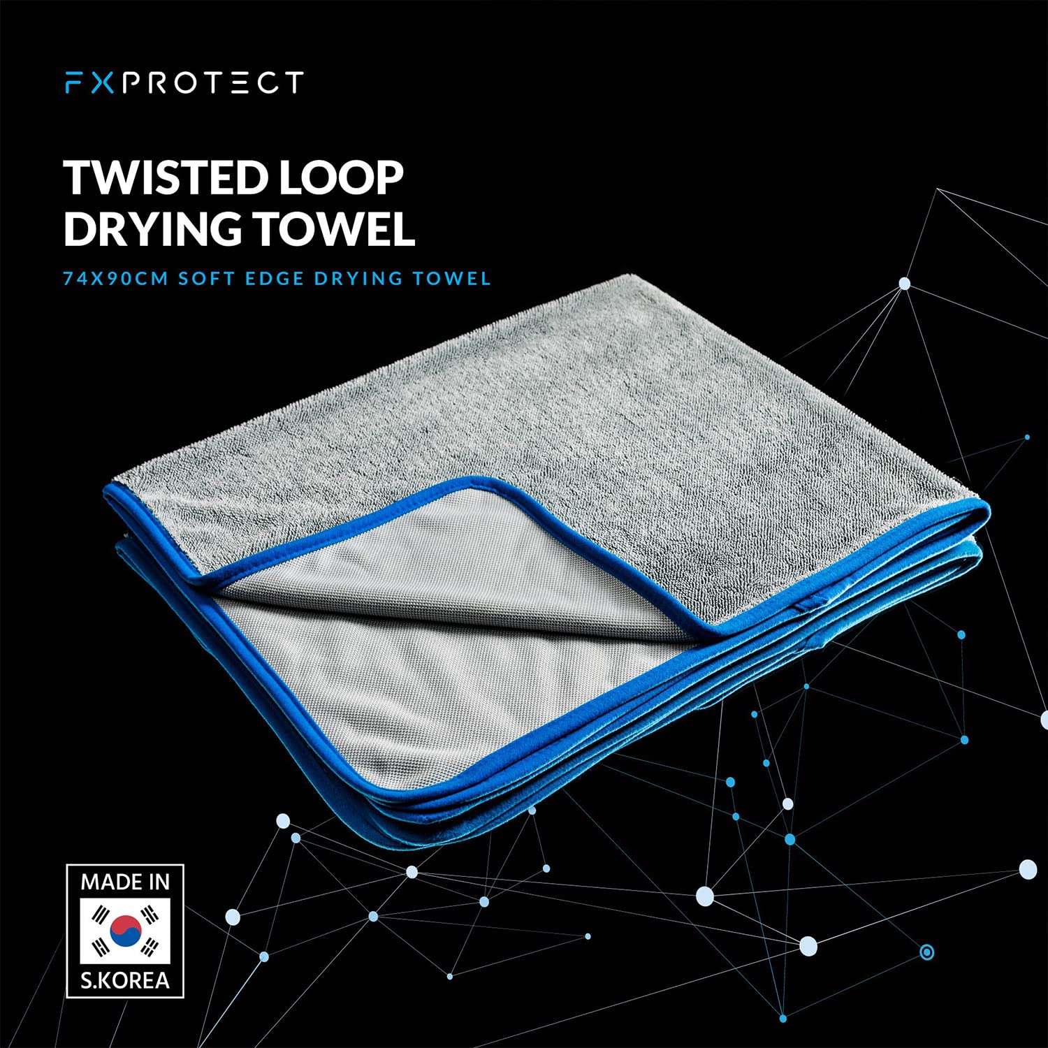 Shiny Freaks FX Protect Twisted Loop Drying Towel 550GSM 74×90 (2 STK.) | EIN perfektes Trockentuch für streifenfreie Ergebnisse | Mikrofasertuch, Reinigungstuch