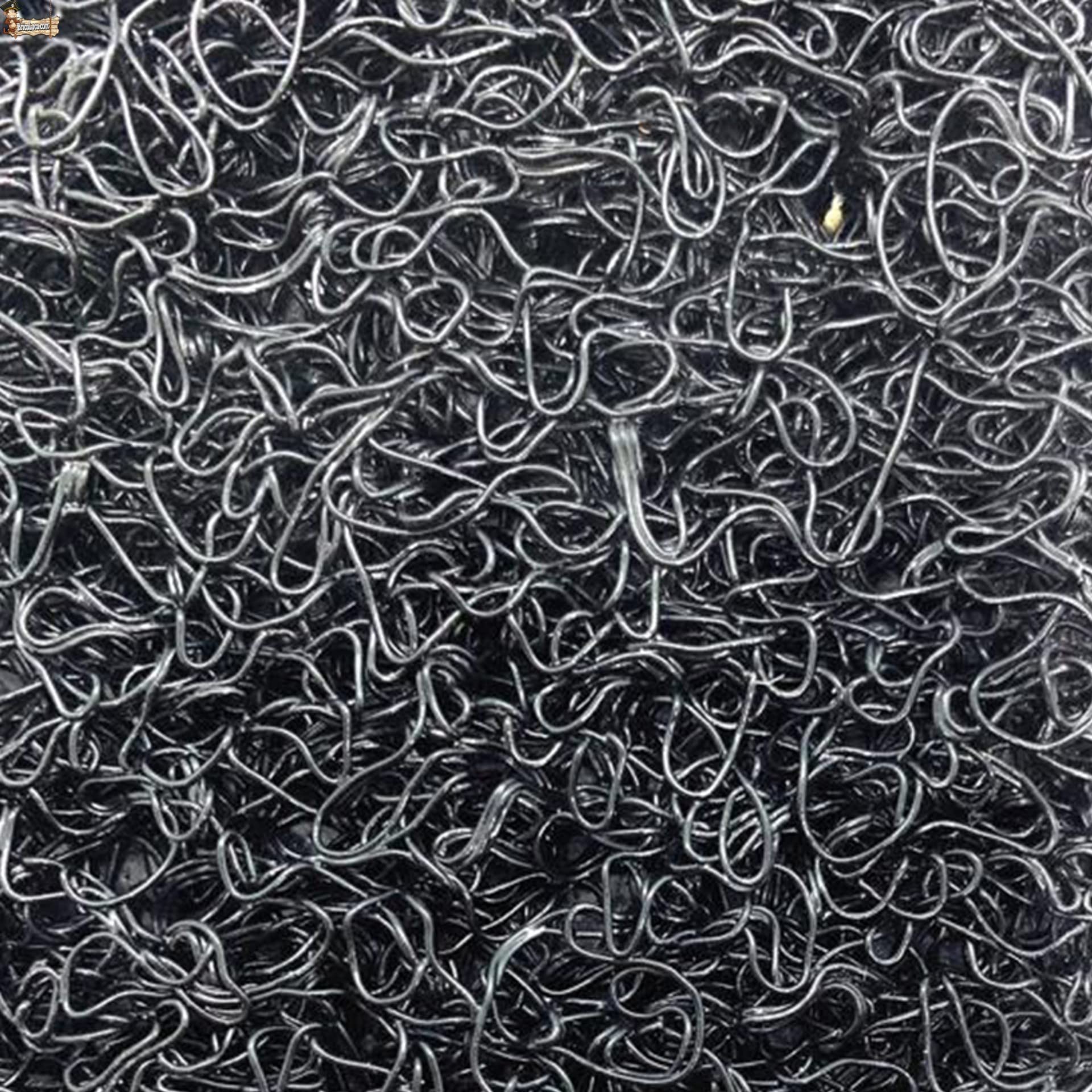 BricoLoco.com Felpudo Entrada casa, terraza. Goma Rizo Exterior o Interior. Negro. por Metros o Rollo. Ancho 1,20 MTS. x 2 MTS. Espesor 10 mm. con Base. Alfombra Vinilo rizos. (2 Metros, Negro)