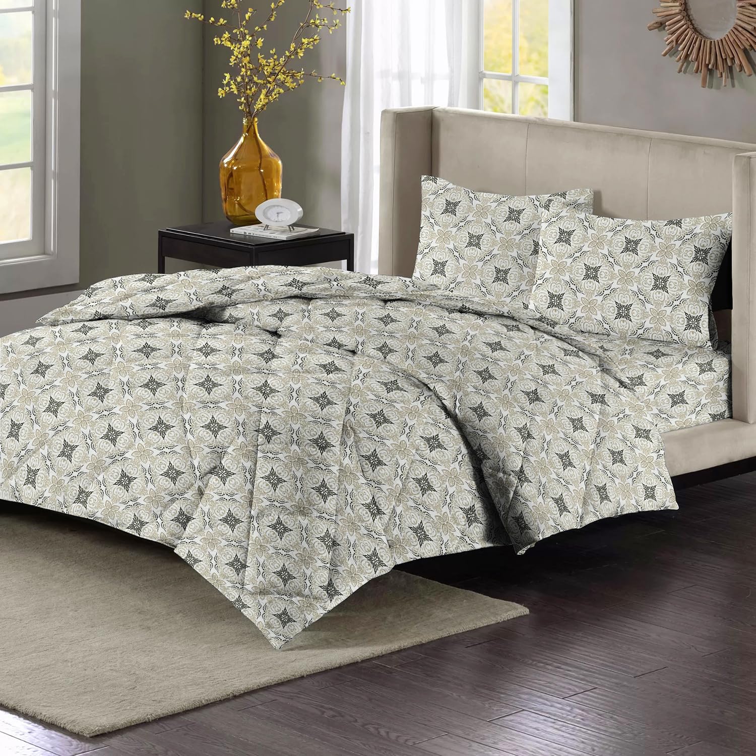 VAS Collections AC Comforter Set - King Size Floral -20