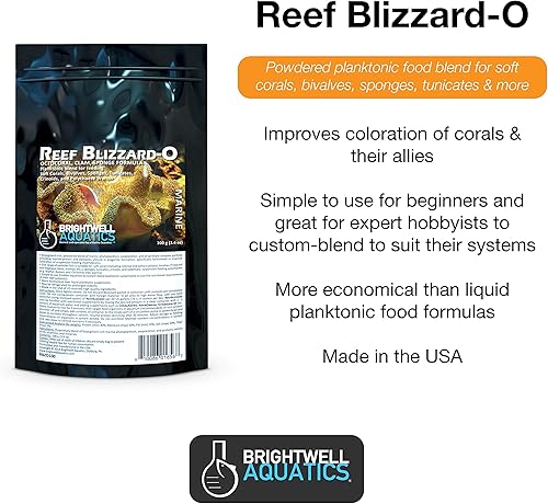 Miniatura 2 de Brightwell Aquatics Reef Blizzard-O - Mezcla de alimentos planctónicos en polvo para octocorales y bivalvos, 3.53 oz (RBZO100)