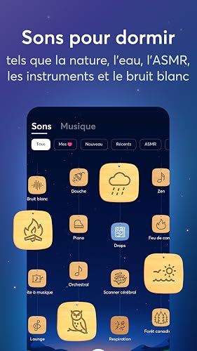BetterSleep: sons relaxants et méditation guidées pour mieux dormir. – vue 5