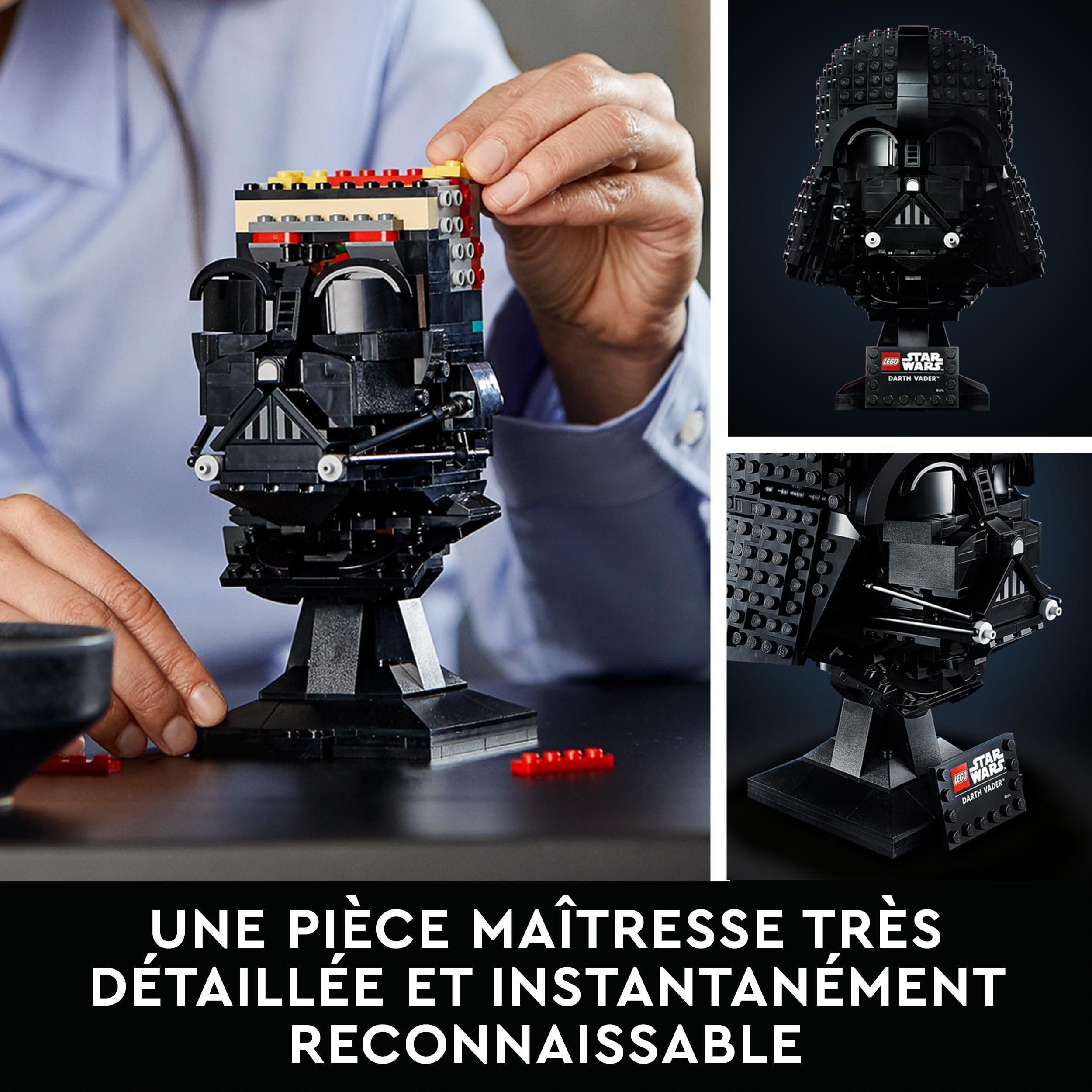 LEGO Star Wars Le Casque de Dark Vador - Kit de Construction - Maquette Adulte de Collection Inspiré du Film - Objet de Décoration et Loisirs Créatifs - Idée Cadeau pour Adultes Hommes et Femmes 75304