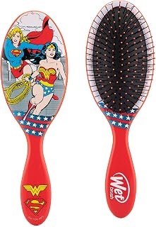 Wet Brush Escova de cabelo desembaraçadora original – Liga da Justiça (Mulher Maravilha e Supergirl) – Pente para mulheres, homens e crianças – molhado ou seco – Cabelo natural, liso, grosso e encaracolado – Sem dor para todos os tipos de cabelo