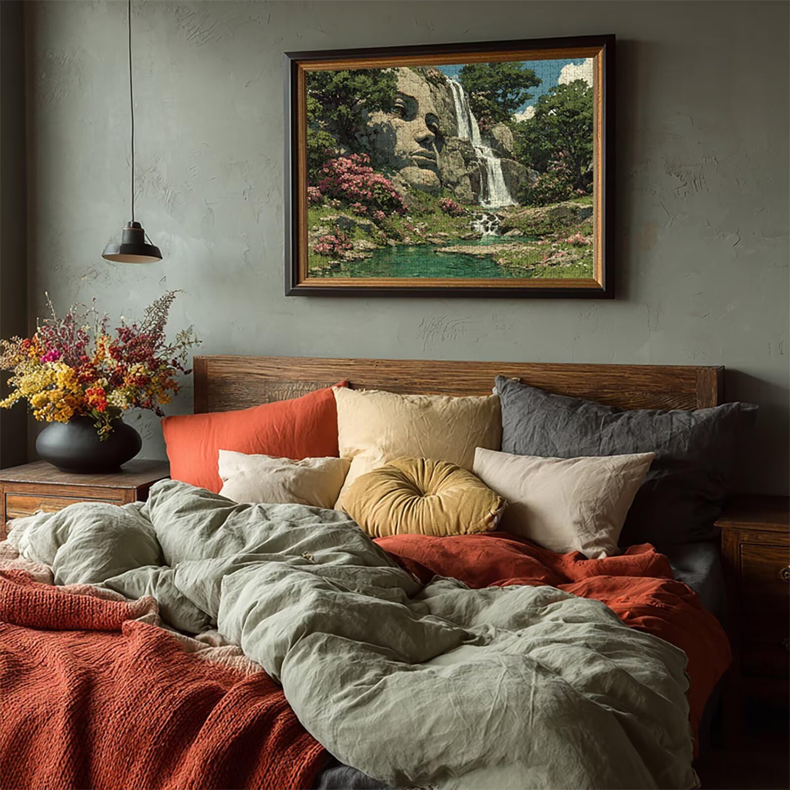 Puzzle 2000 elementów dla dorosłych, abstrakcyjne, drewniane puzzle, 99 x 71 cm, części ściśle do siebie pasują, dla mężczyzn, kobiet, starszych seniorów, dekompresji, letnia dekoracja ścienna