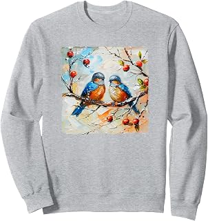 Backyard Bird Watching Watchers Birders Winter Christmas Sweatshirt