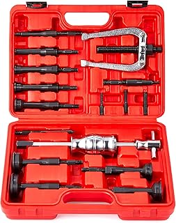 Orion Motor Tech Blind Hole Collet Bearing Race and Seal Puller Extractor Kit, Slide Hammer Pilot Insert Inner Internal Bearing Removal Tool Set, 16PCS