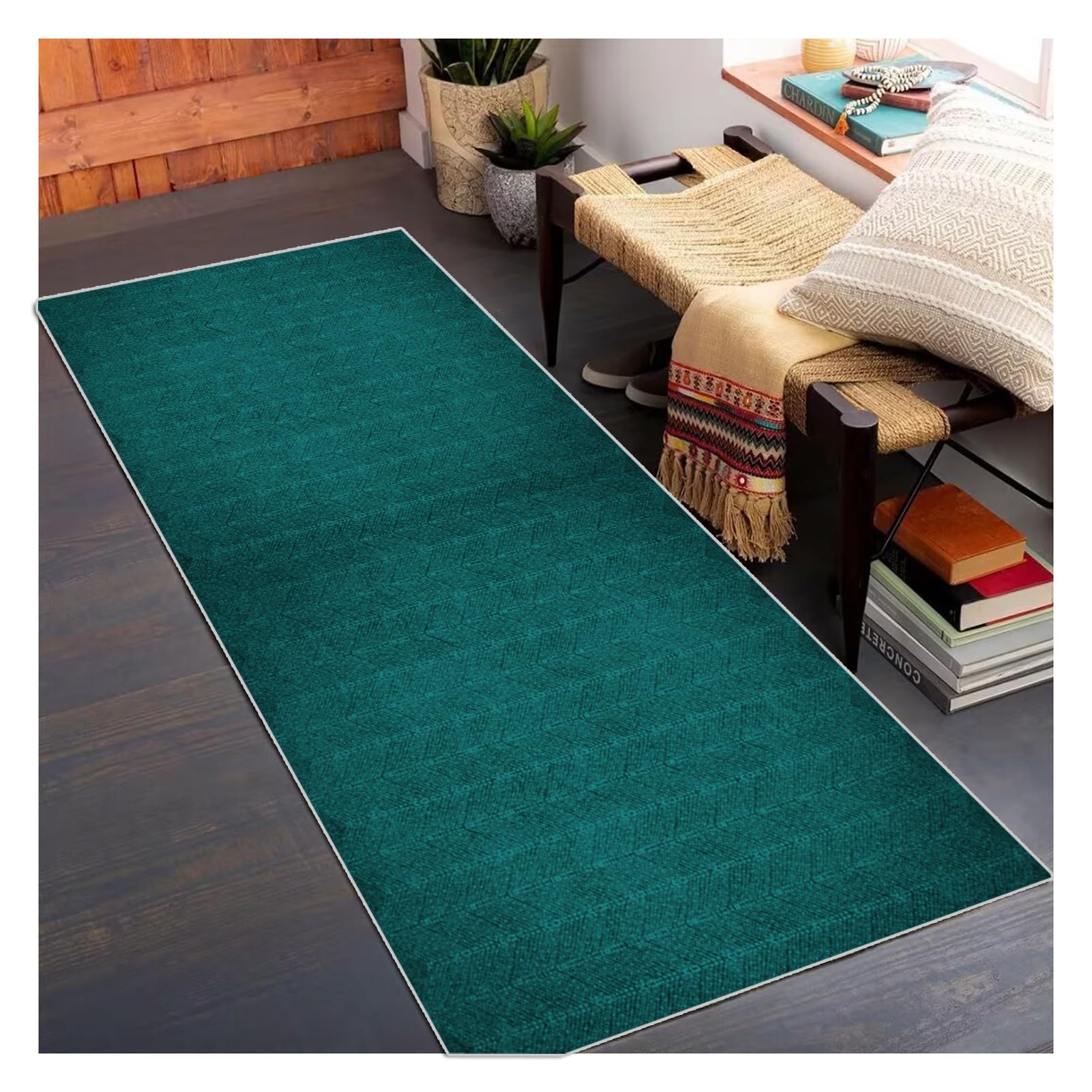 Siunwdiy Turquoise Boho Kitchen Rugs Non Slip Washable 70x240cm, Ultra Thin, No Shedding Printed Long Kitchen Rug Runner Stair Runner Rug for Bedroom Bathroom