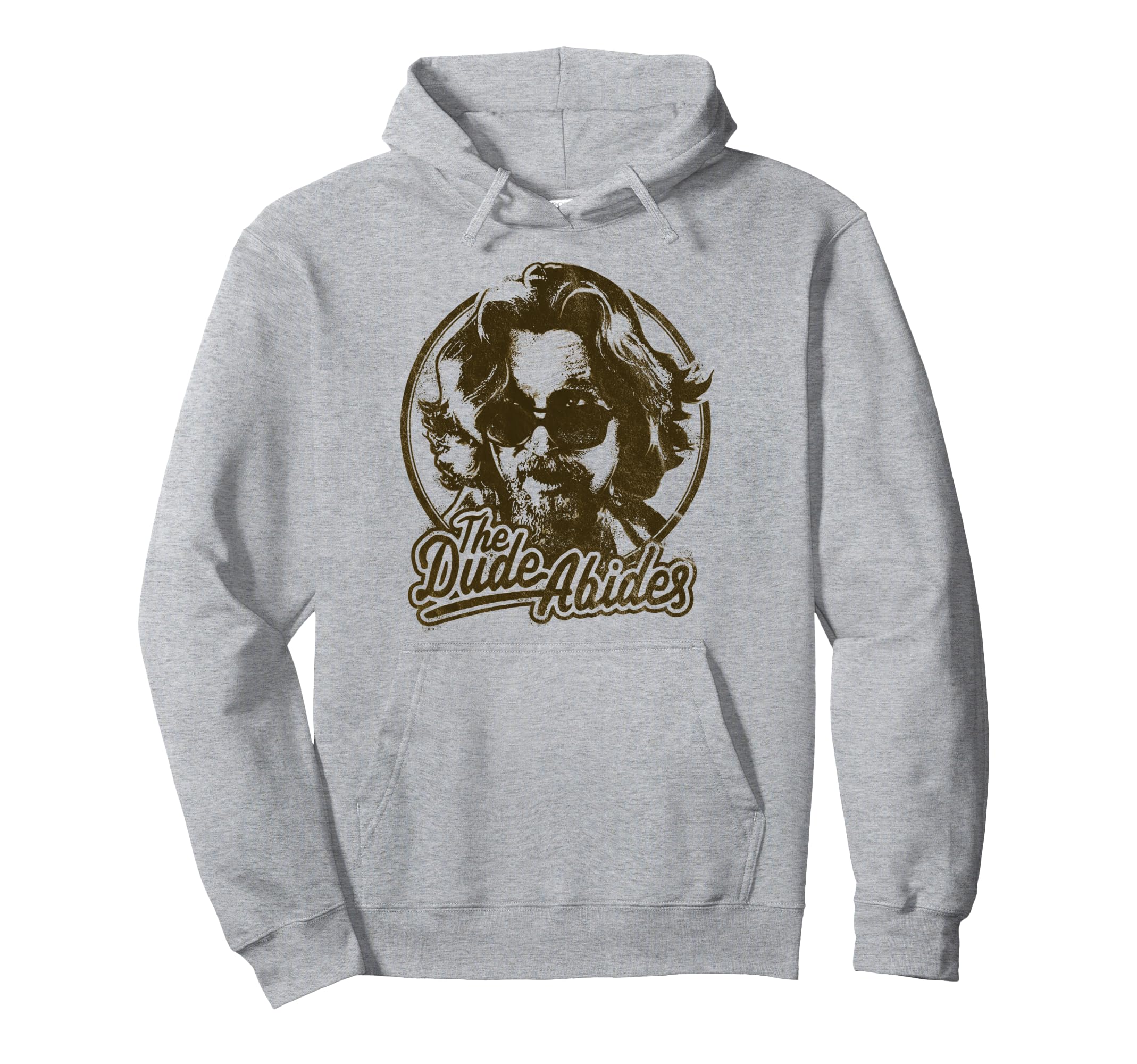Big Lebowski The Dude Abides Negative Head Shot Portrait Pullover Hoodie