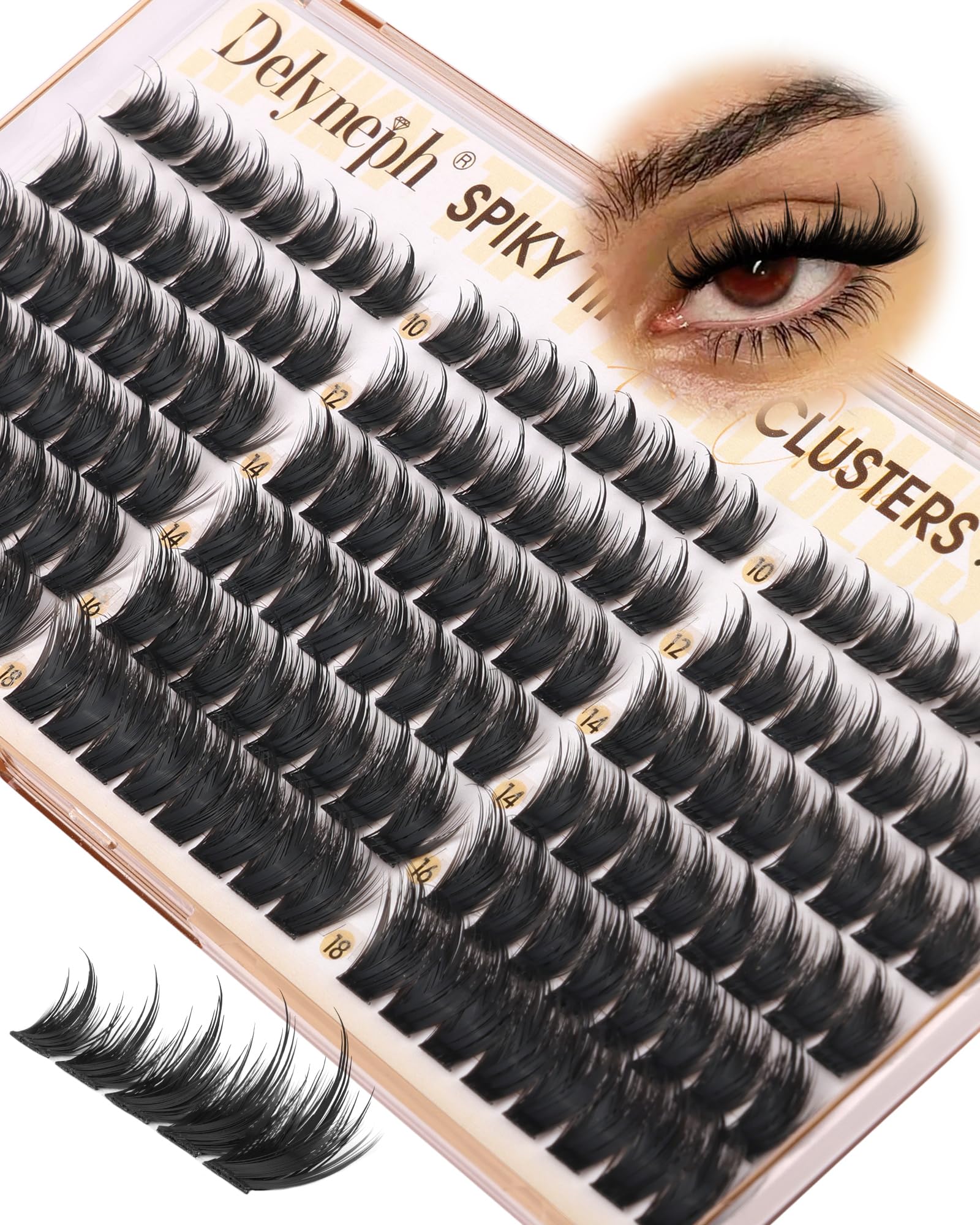 Manga Lash Clusters with Spikes Wispy Eyelash Clusters Anime Cluster Eyelash Extensions Fluffy Lashes Clusters CD Curl Fairy Individual Lashes by Delyneph