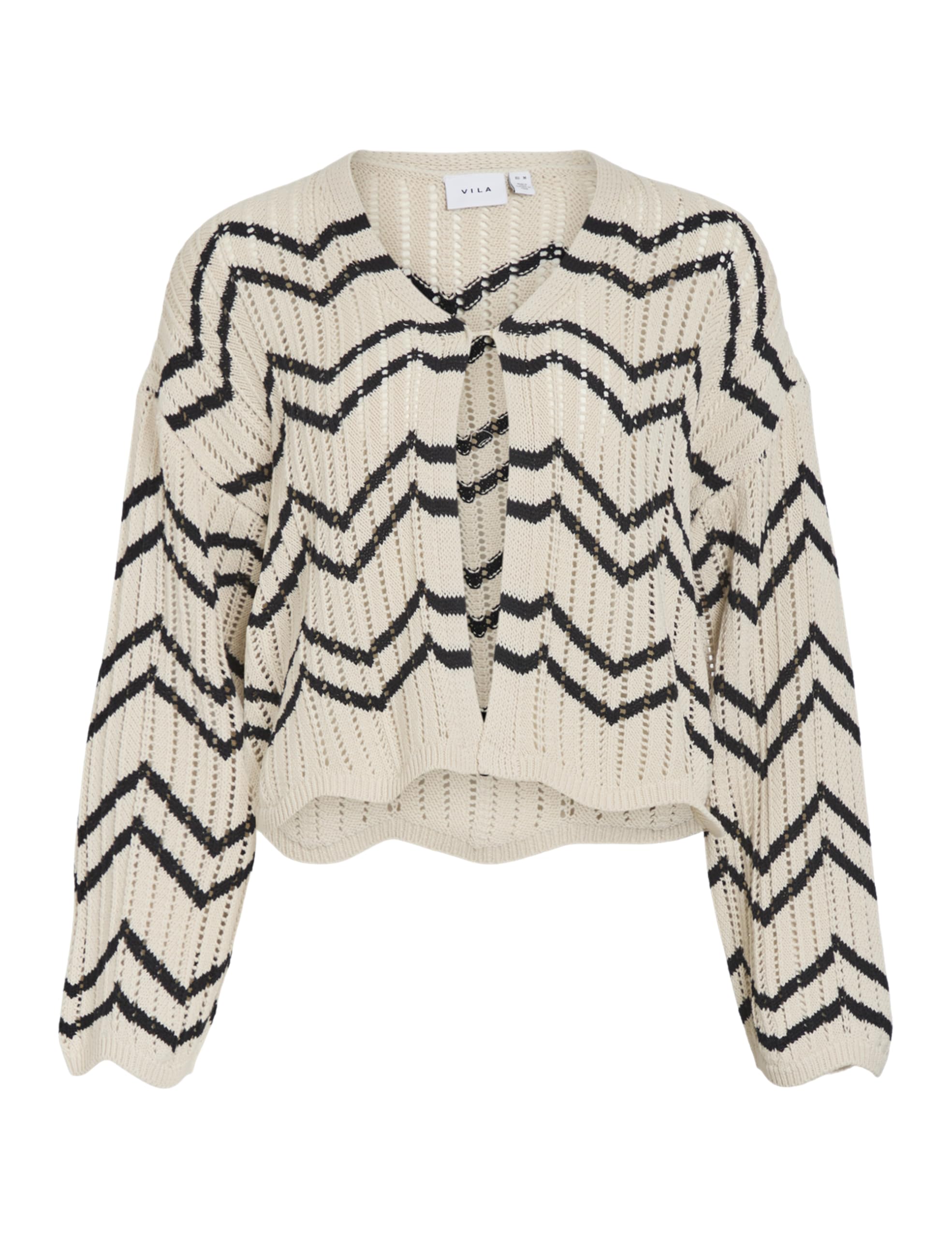 Vila Viautra L/S Short Knit Cardigan, Birch, M