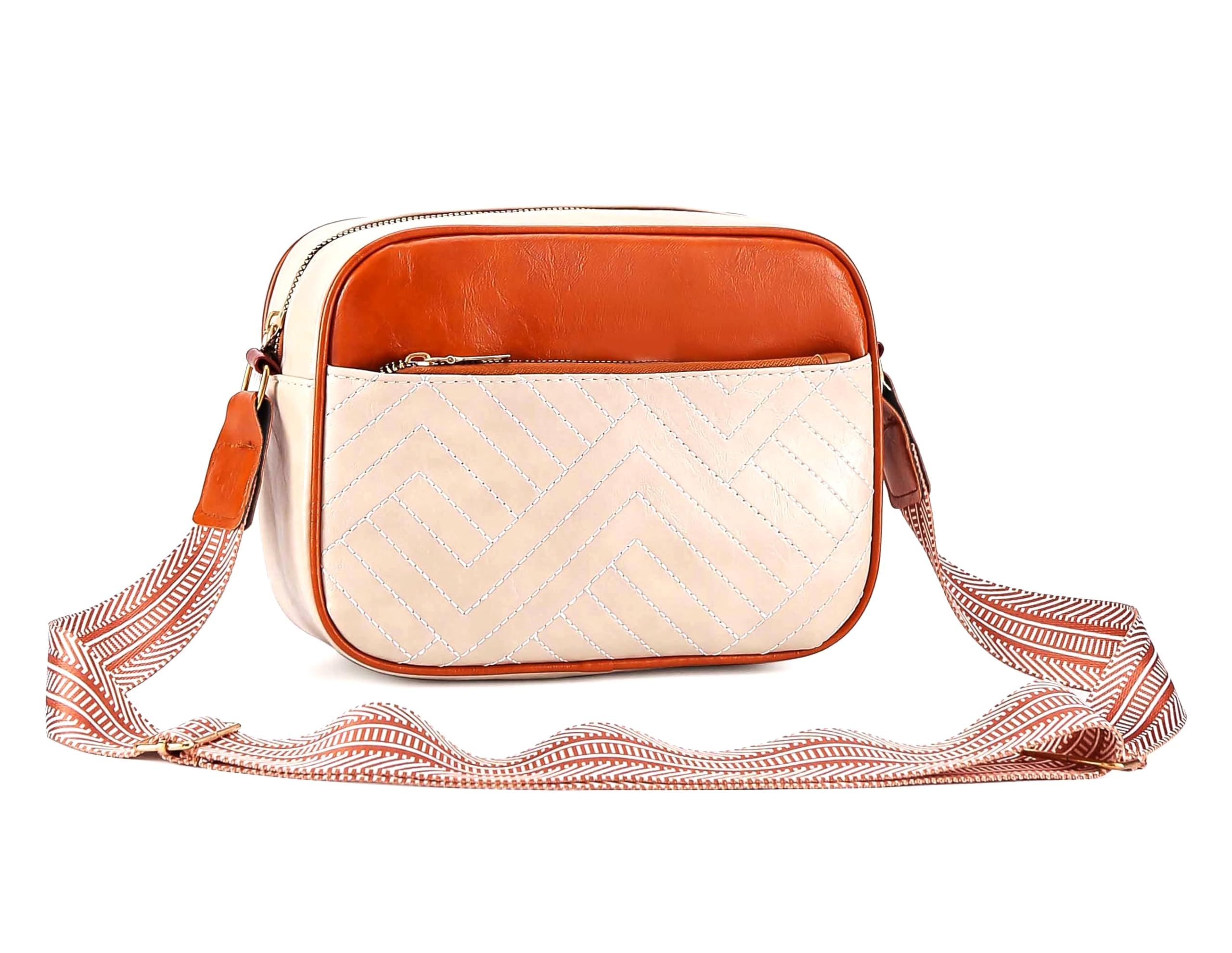 Diva Dale Crossbody Shoulder Bags for Women, Handbags, Purses (White-Brown) (B0DB23VCGQ) Amazon Price History, Amazon Price Tracker
