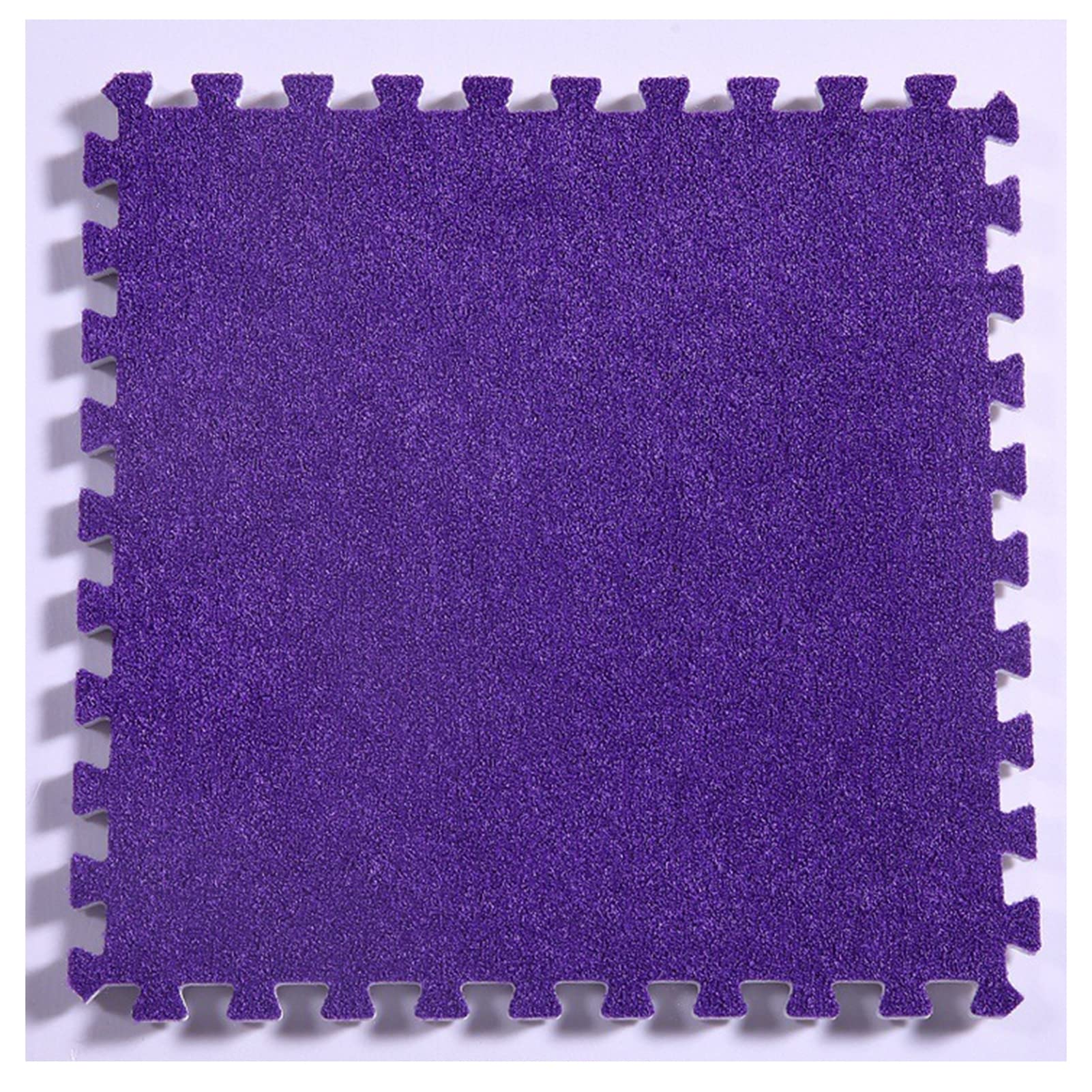 Maty piankowe 12 szt. blokujące się krótkie pluszowe puzzle piankowe maty podłogowe 30 cm x 30 cm dom sypialnia puzzle mata podłogowa ćwiczenia joga pokój zabaw mata fioletowa