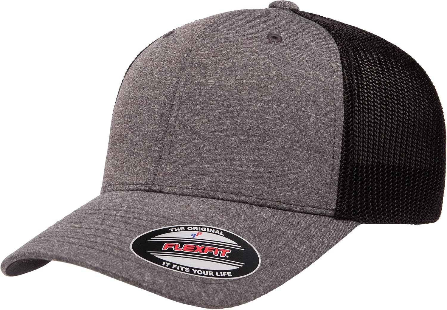 Flexfit Men's Melange Trucker Cap, Dark 