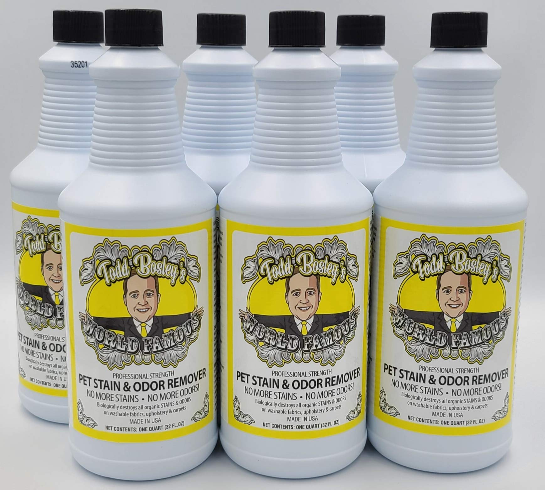 Todd Bosley's World Famous Professional Strength Pet Stain & Odor Remover - 6 Quarts - Powerful Enzymes That Remove The Odor Completely, Not Just Mask It, Leaving An Incredibly Pleasant Scent Behind!