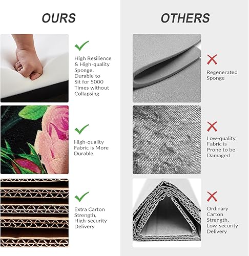 Miniatura 8 de HULALA HOME Silla decorativa con patas de metal dorado, cómoda silla de sala de estar, silla auxiliar pequeña sin brazos de tela floral para