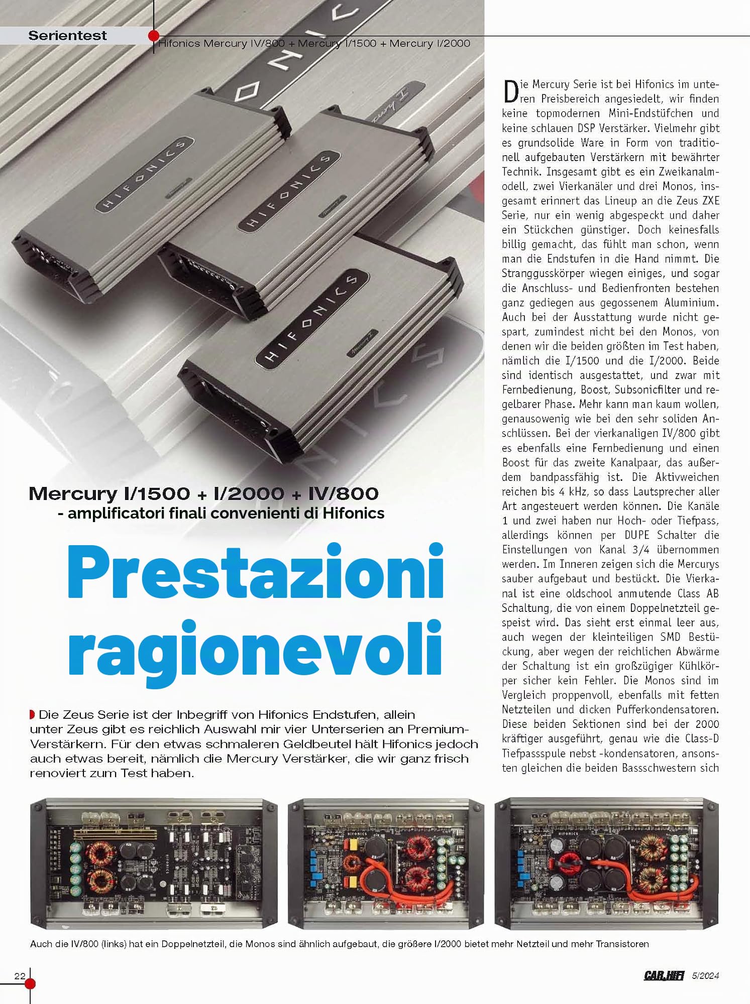 Hifonics MERCURY 4/800 EVO Auto Audio Amplificatore | Classico 4 Canali Classe AB Amplificatore Auto con enorme potenza 800 W