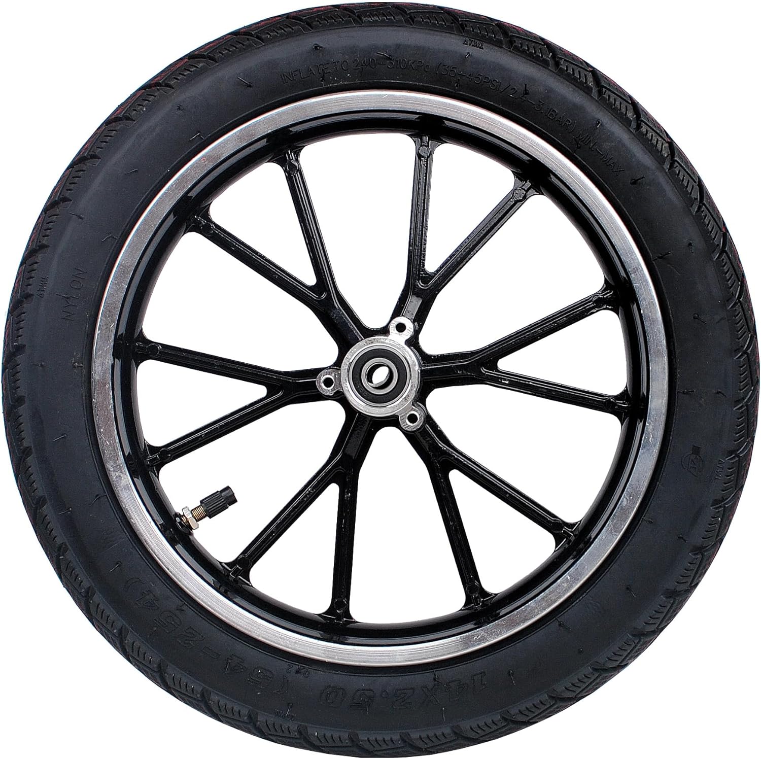 Rim tube tire Black rear wheel 2.50-10 tyre+hub 49-50cc Dirt Bike Gas Dirt Bike Pit Bikes Youth Dirt Pitbike Mini motorcycle parts (B)