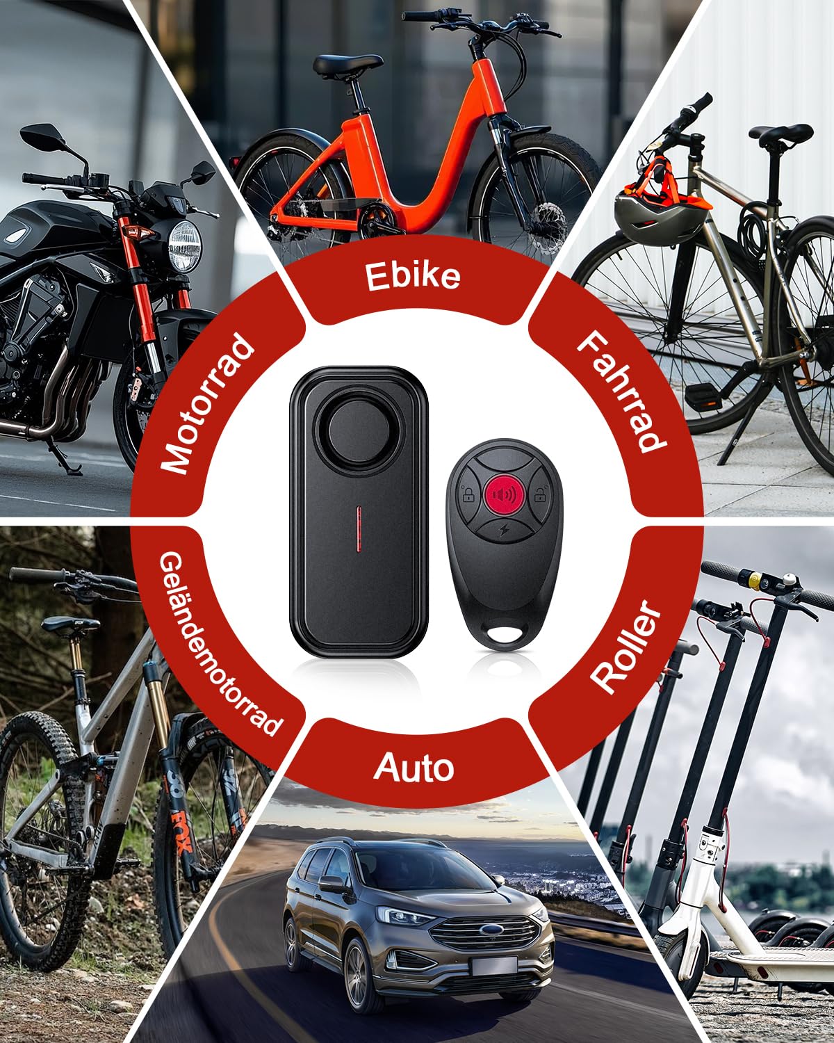 Draadloos trilalarm, anti-diefstal inbraakalarm voor fiets/fiets