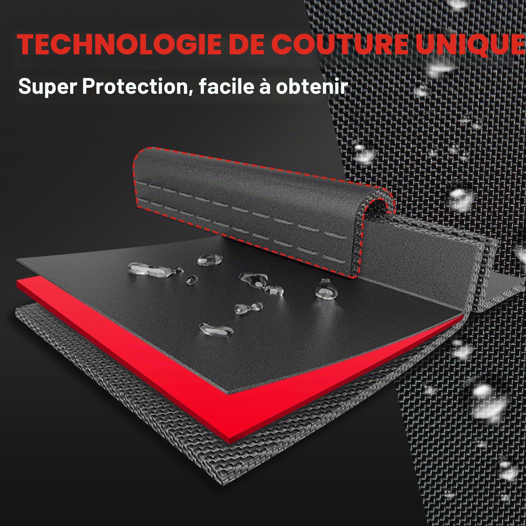 Zettum Housse imperméable et résistante à l'hiver - Polyuréthane Oxford 600D anti-UV - Meubles de jardin - 71 x 91 x 80/120 cm