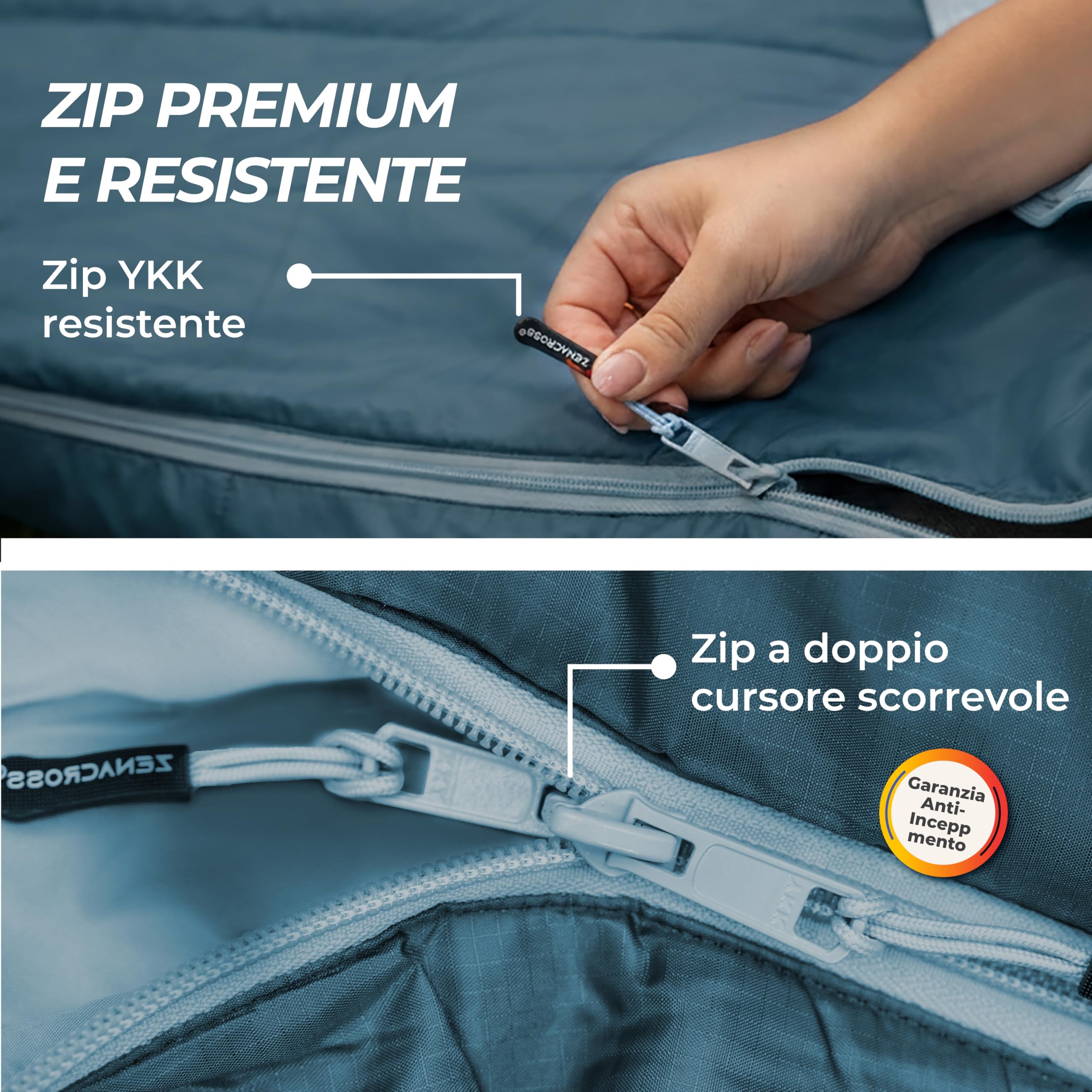 Sacco a Pelo Estivo - Sacco a Pelo Compatto & Ultra Leggero (900g) per Campeggio, Attività all'aperto e Festival