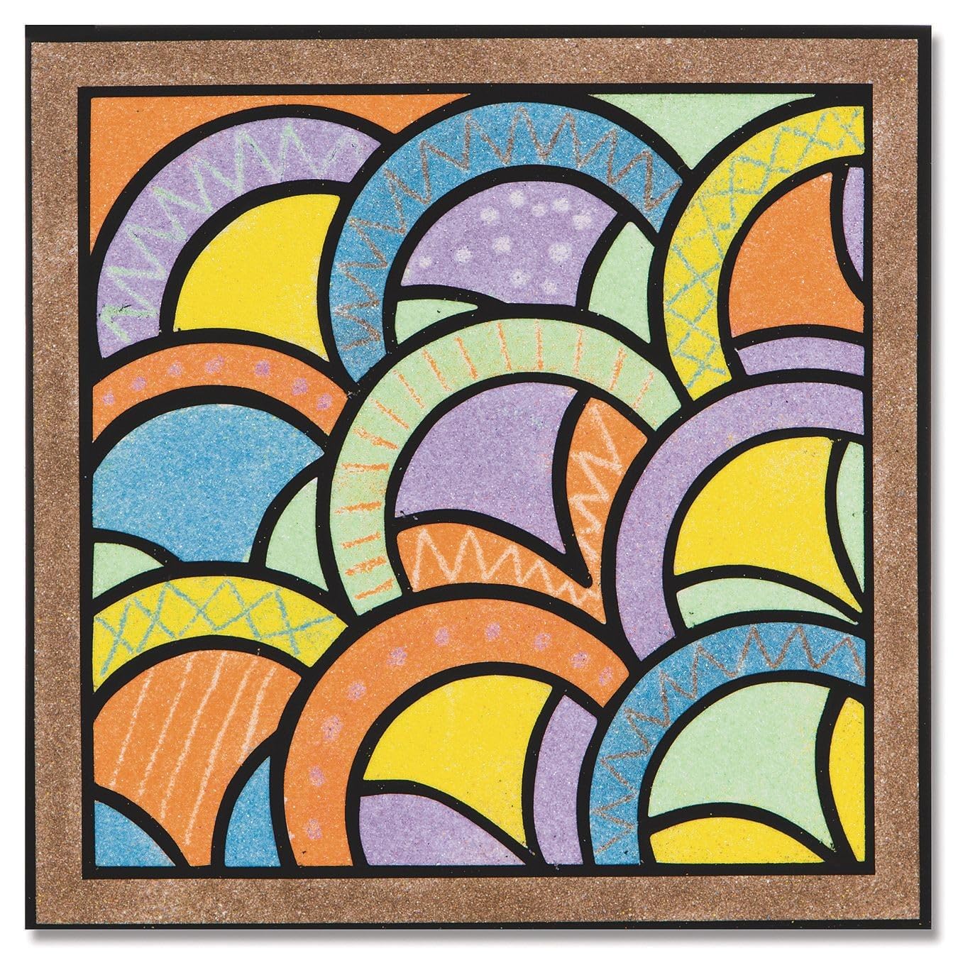 S&S Worldwide Velvet Sand Pattern, 8" Width, 8" Height, Pack of 24