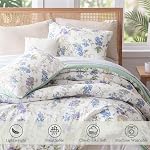 Exclusivo Mezcla Floral King Comforter Set | 3 Pieces Lightweight Summer Bedding, Soft Microfiber, Reversible Lilac Botanical Print, Decor for Bedroom, Guest Room & Dorm