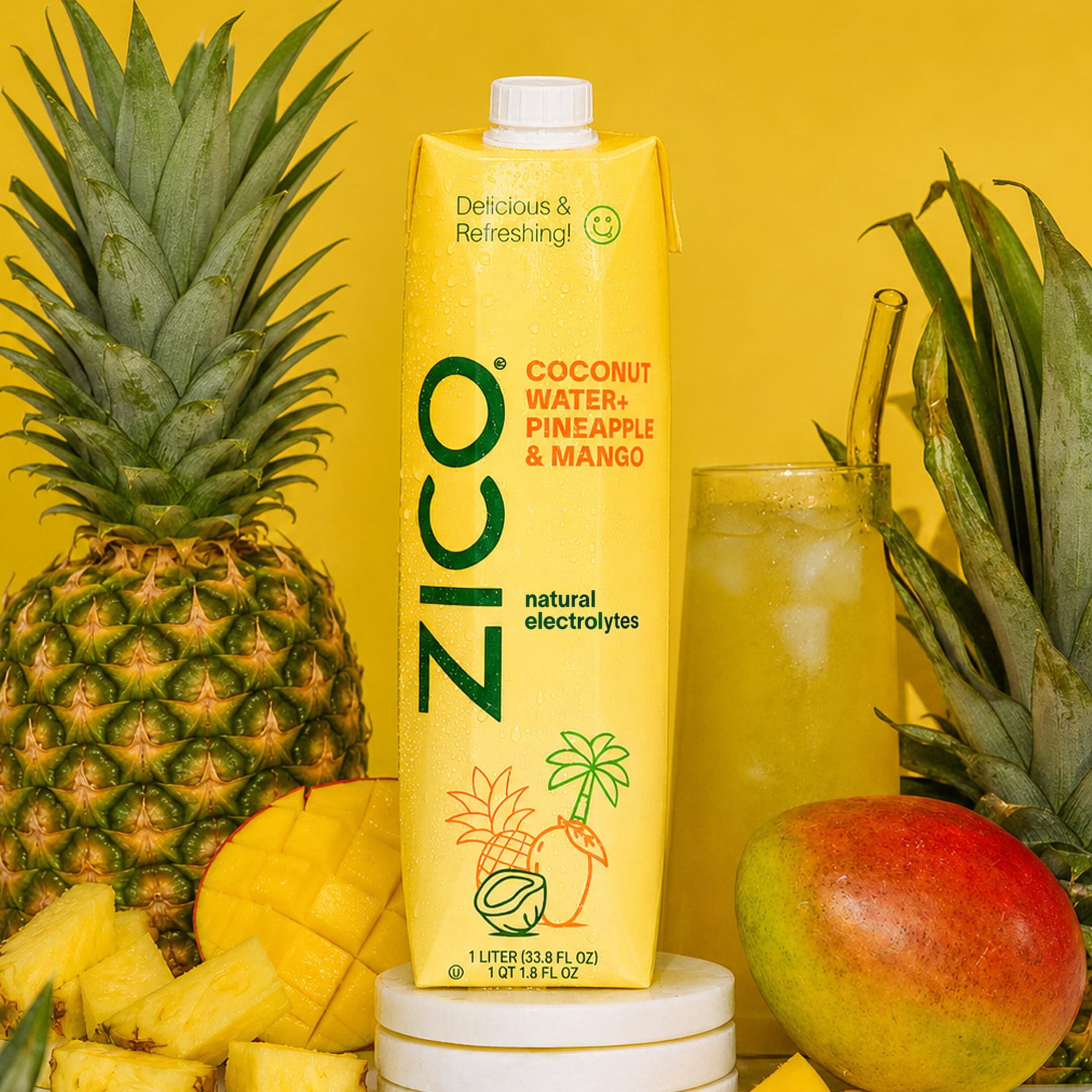 Zico, Pineapple Mango Coconut Water, 33.8 Fl Oz | Grocery Pickup