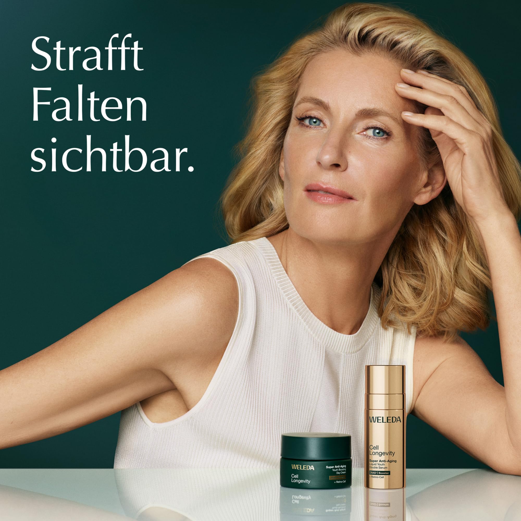 WELEDA Cell Longevity Super Anti-Aging Youth Boosting Day Cream - Gesichtspflege Tagescreme mit [NAD⁺] Booster & [Retino-Cell] gegen die 10 Zeichen der Hautalterung (Naturkosmetik, vegan, 50ml)