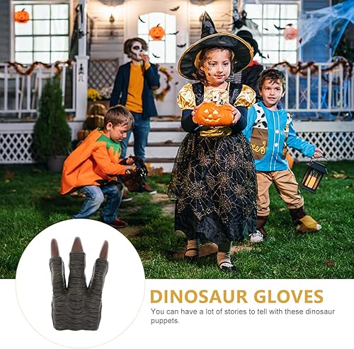 Miniatura 4 de Juguetes para niños pequeños, disfraces de Halloween, guantes de esqueleto, marioneta del mundo, guantes de pata gris para cosplay, decoración de