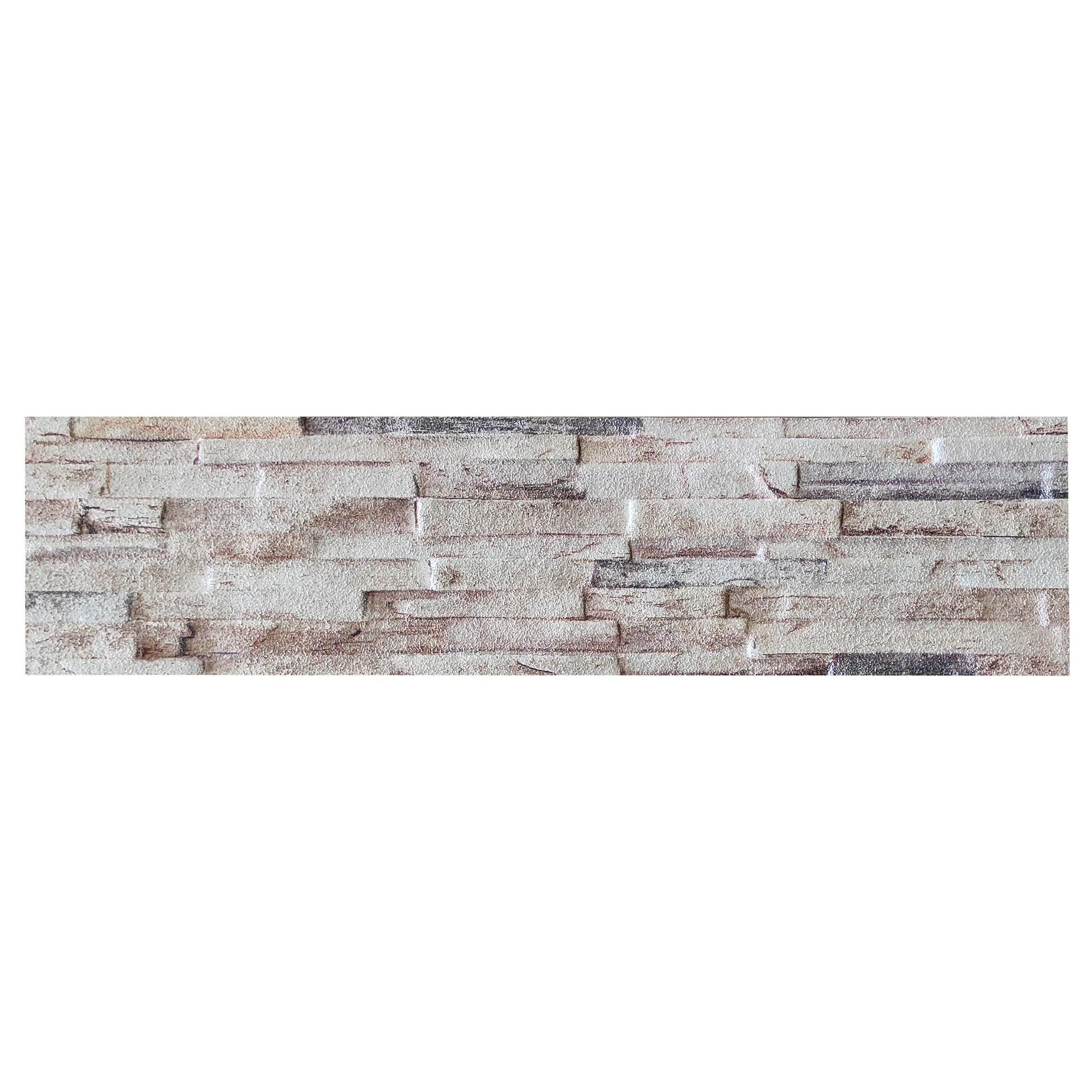 Dundee Deco 3D Wall Panels Brick Effect - Cladding, Beige Pink Brown Stone Look Wall Paneling, Styrofoam Facing for Living Room, Kitchen, Bathroom, Balcony, Bedroom, Set of 14, Covers 37 sq ft