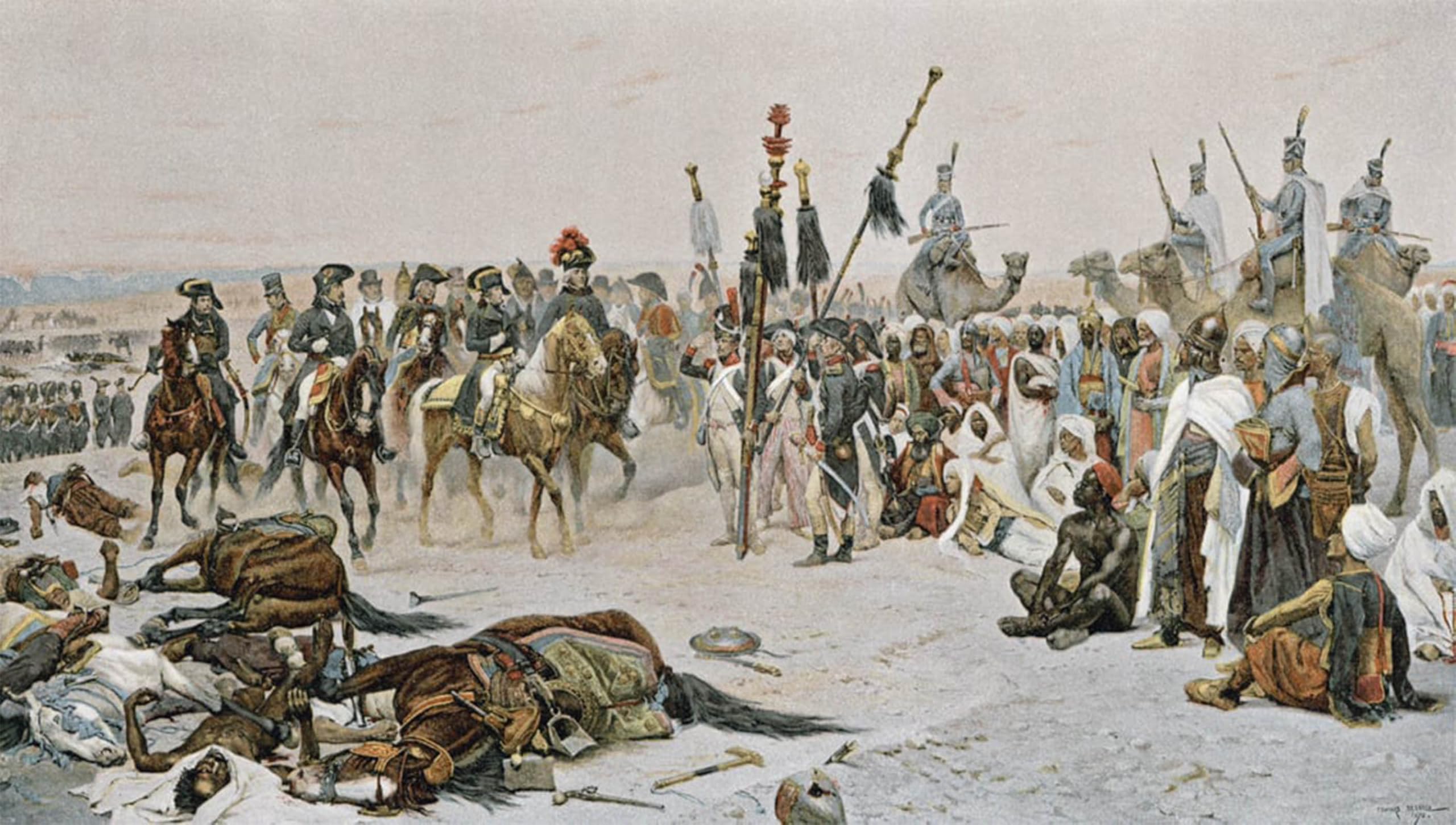 Pintura sobre lienzo Bonaparte in Egitto decoración elegante de paredes para despacho y hogar 5