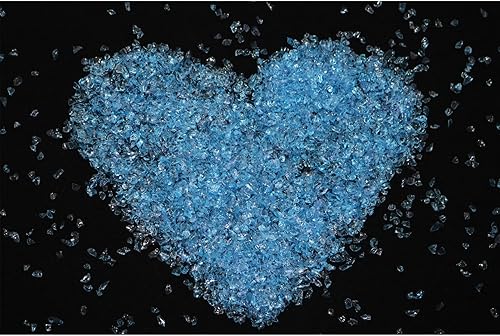 Chips de vidrio azul marino, vidrio roto con purpurina transparente, 0.49 a 0.57 pulgadas, arena de vidrio triturado irregular para micropaisajismo,