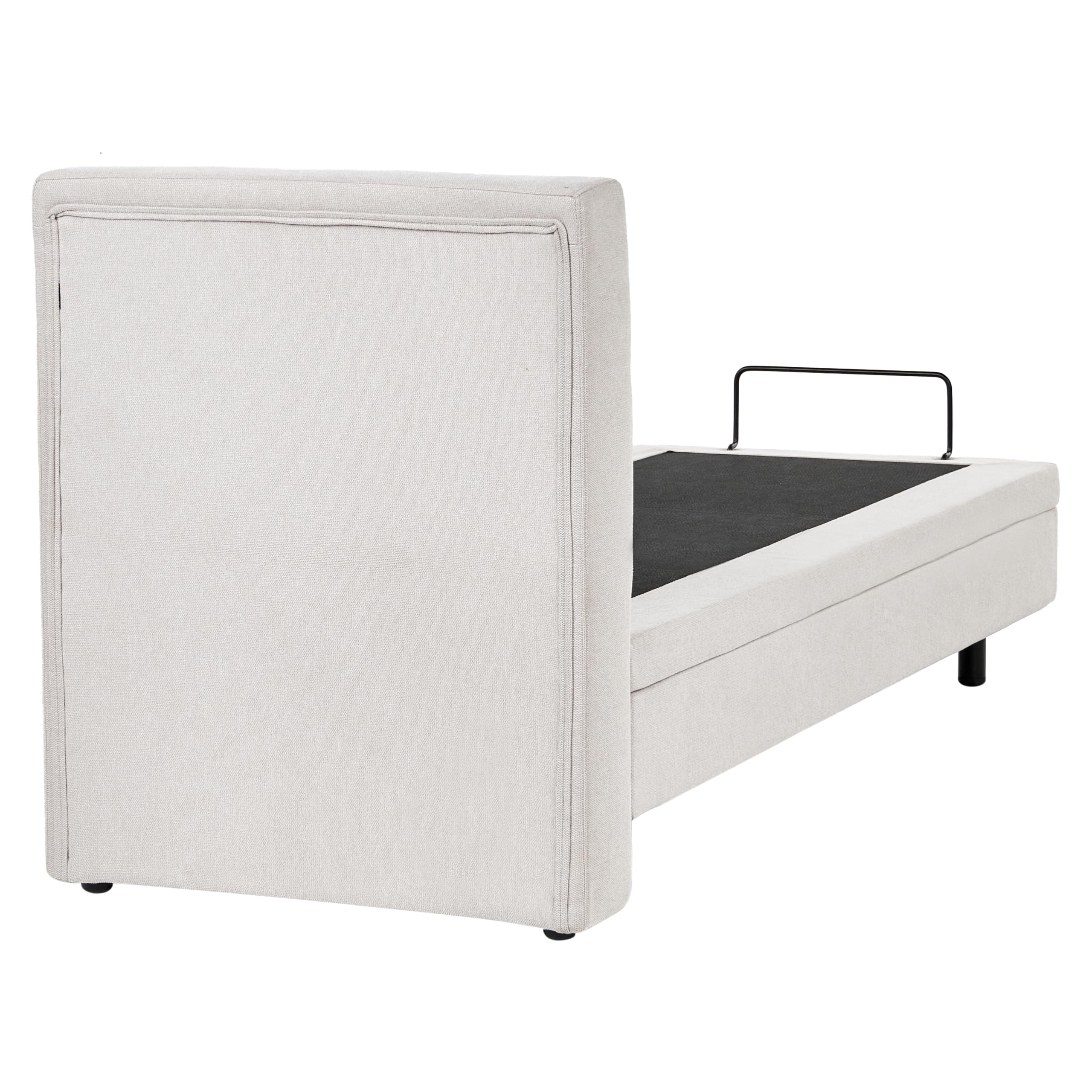 Beliani Cama articulada eléctrica Moderna Mando a Distancia Ajustable tapicería de Tela Beige Claro 80 x 200 cm Viceroy