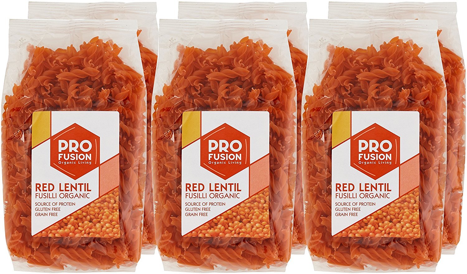 Profusion Fusilli Lentilles Rouges Biologique 300 g - Lot de 6