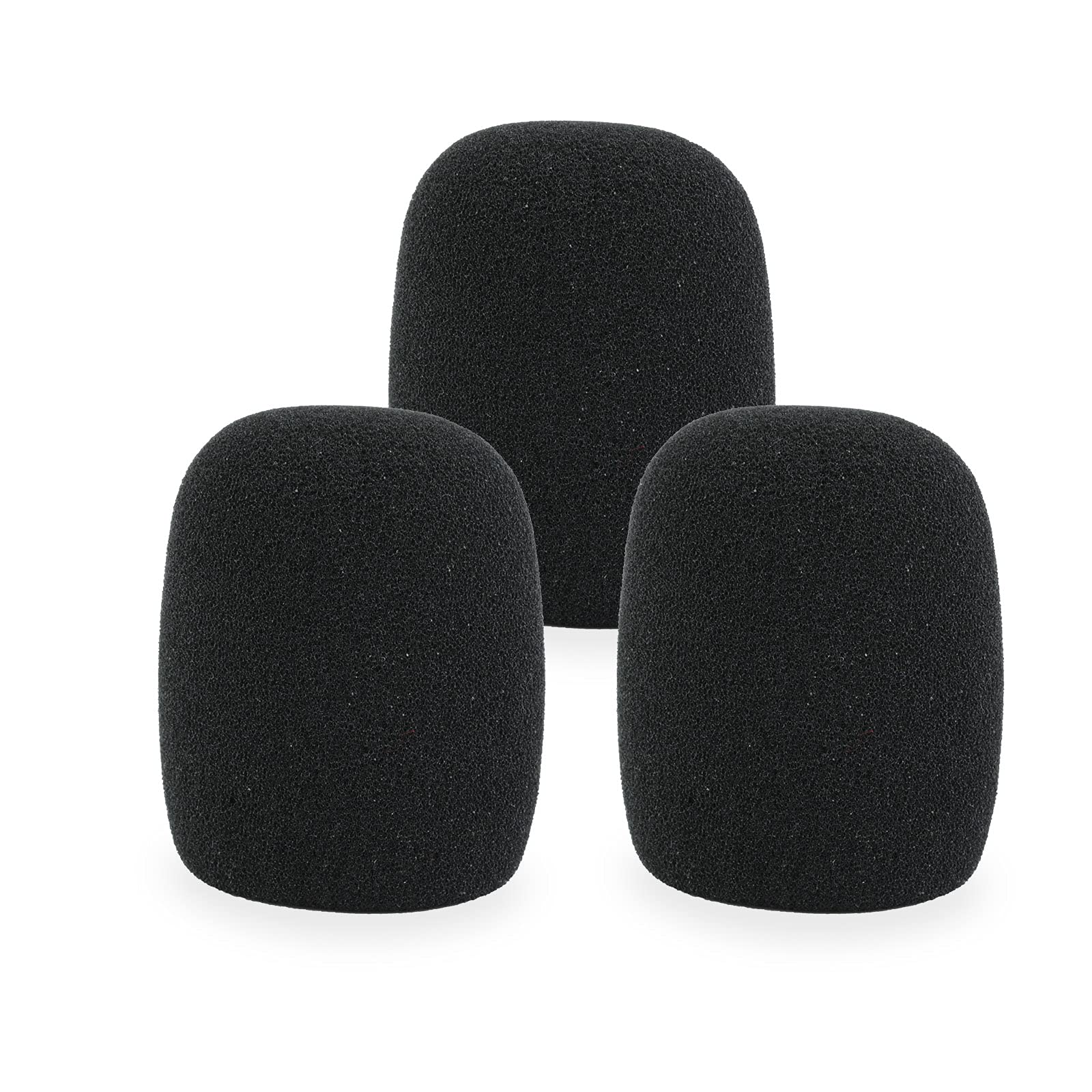 LEFXMOPHYSM57 Windscreen, Mic Foam Replacement for Shure SM57 Vocal Microphone Pop Filter, Black Noise-cancellation Windsock Cover 3-pack