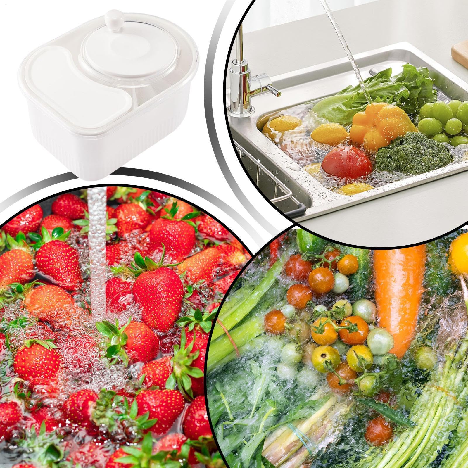 Centrifugadora Limpiadora De Verduras Y Frutas Para Cocina Tapa giratoria | De Frutas Con Tapa Para Tomate Patata Pimiento Pepino Zanahoria Lechuga Uvas Cerezas Ensalada Piña
