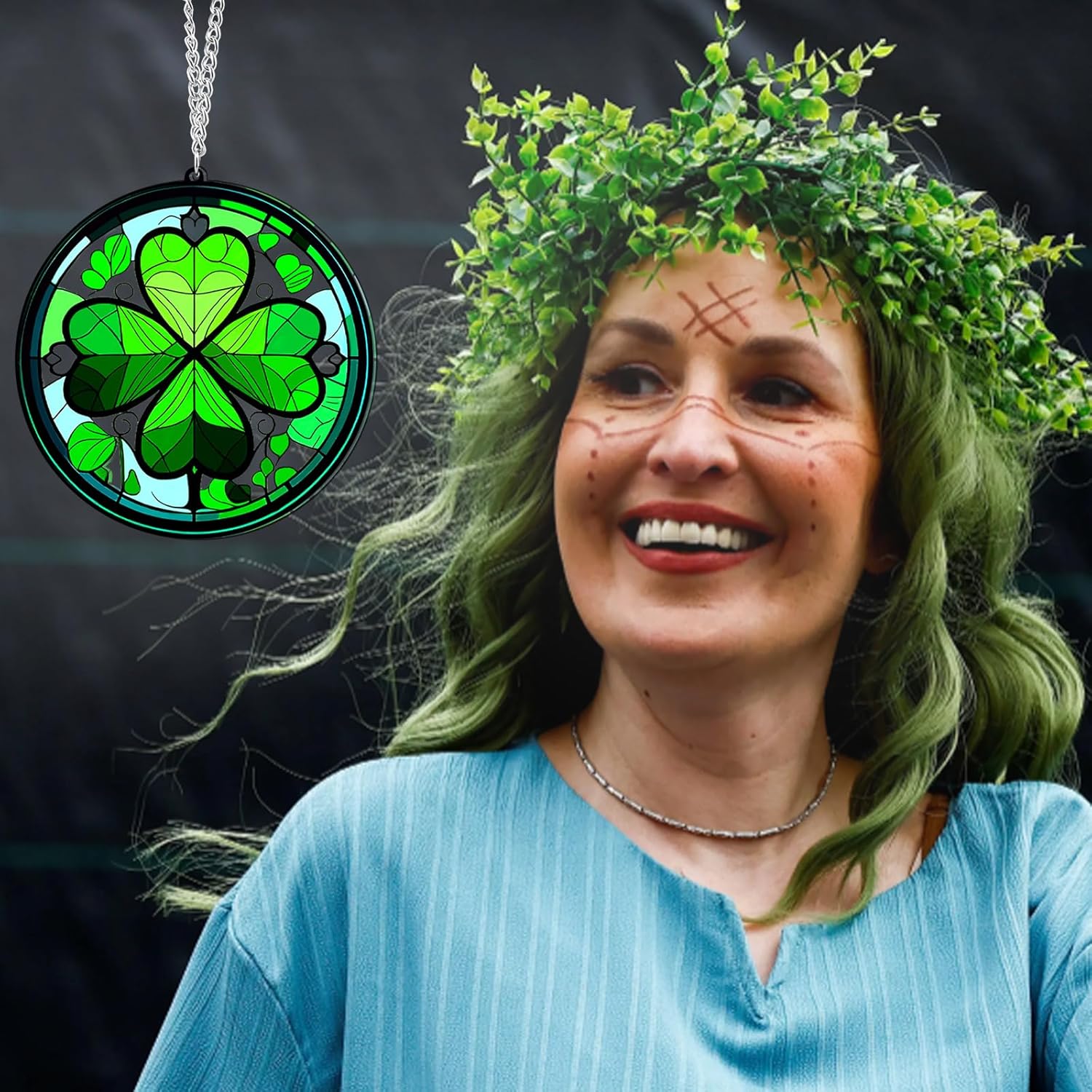 St Patricks Day Decorations Gifts Lucky 4 Leaf Clover Decorations Gifts for Family Friends Irish Gift for Women Men Acrylic Suncatchers for Windows Hanging Shamrock Ornaments - Image 6