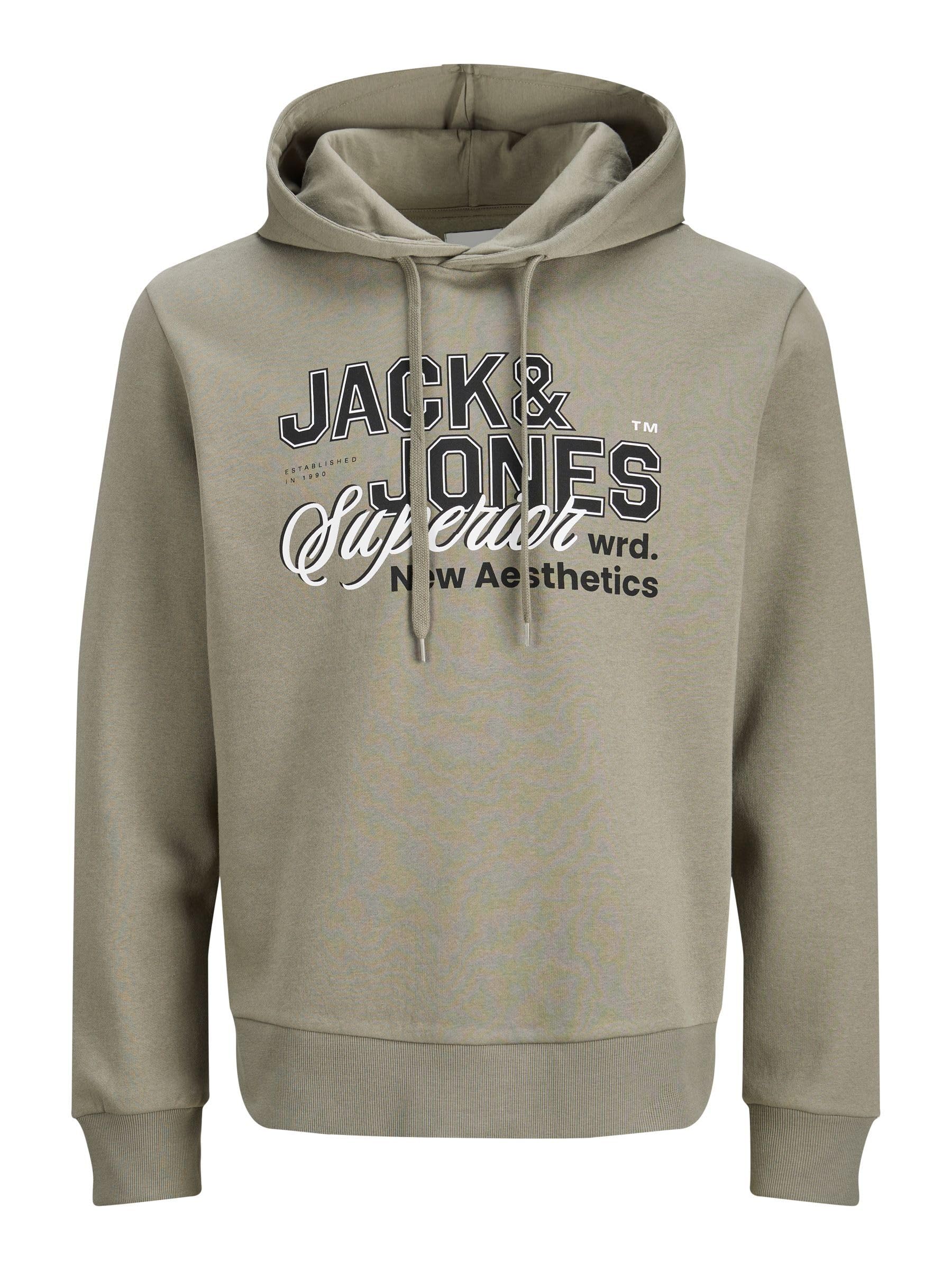 JACK & JONES Jjelogo Sweat Hood 2 Col 25/26 Noos, Vetiver, XXL