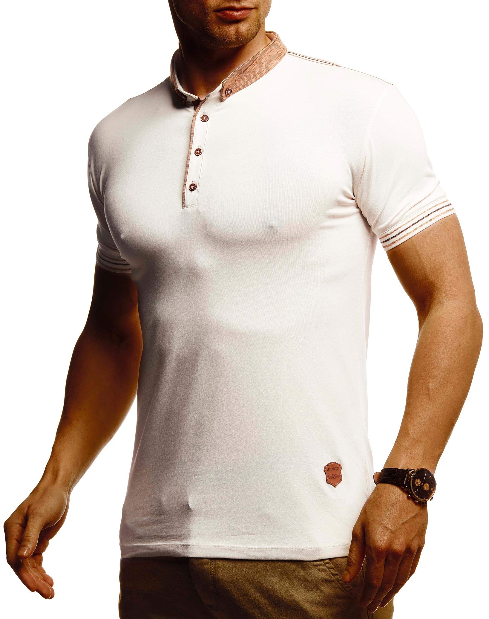 Leif Nelson suéter de Punto Fino Chal Collar de los Hombres LN-1310