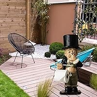 Vista 4 de Mayordomo de inodoro, dispensador de papel higiénico, estatua divertida estatua de mayordomo para el hogar, baño, cocina, montaje en pared, papel