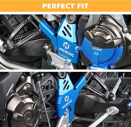 Miniatura 2 de NICECNC Cubierta protectora de marco azul compatible con Yamaha Tenere 700XTZ 700 2019-2023, Tenere 700 Rally Edition 2020-2023