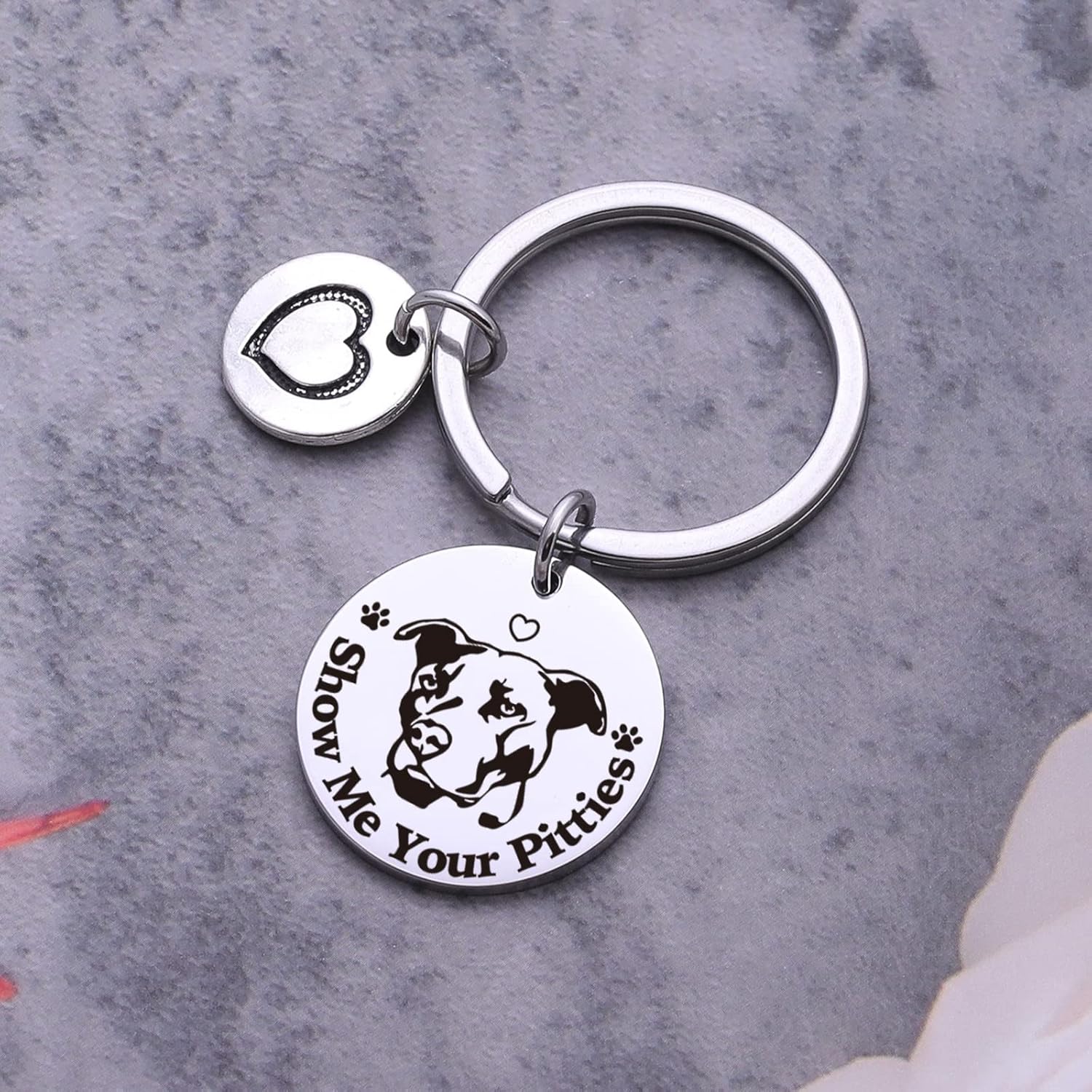Pitbull Lover Key Chain Crazy Dog Lady Keychain Vet Gift Appreciation Gift Sister Keychain - Image 3